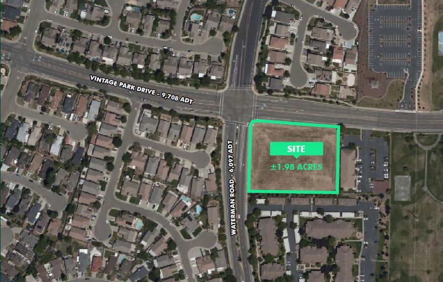 Sec Vintage Park Drive & Waterman Rd, Sacramento, CA for sale Aerial- Image 1 of 4