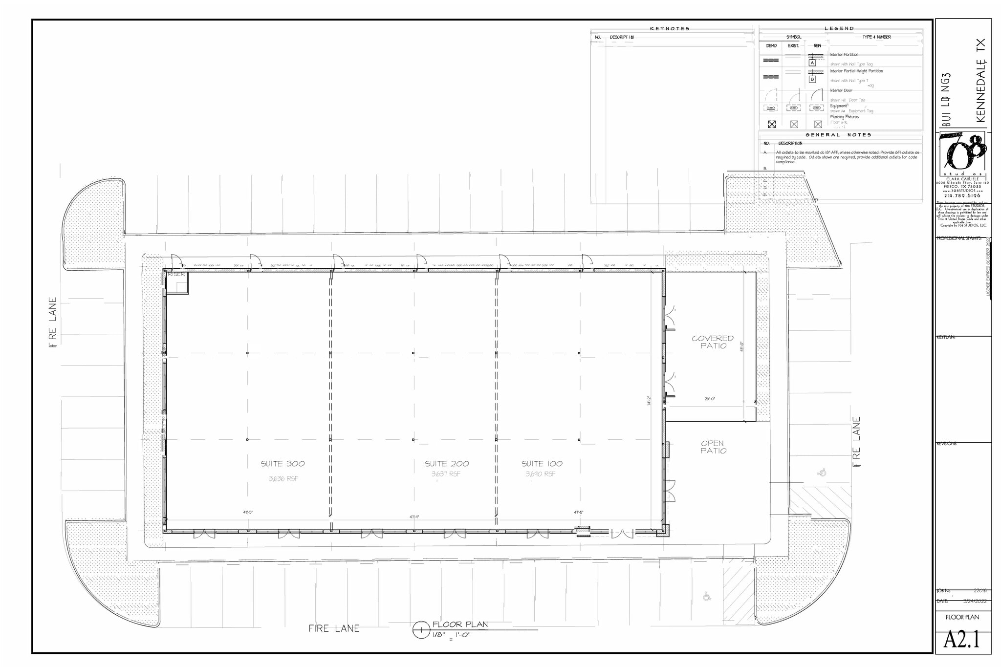 109 W Kennedale Pky, Kennedale, TX for lease Floor Plan- Image 1 of 2