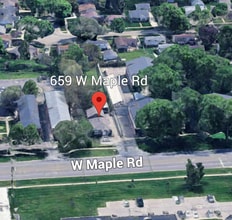 659 W Maple Rd, Clawson, MI - Aérien  Vue de la carte