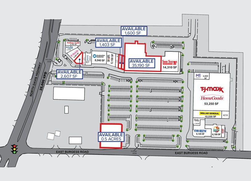 6601 N Davis Hwy, Pensacola, FL à louer - Plan de site - Image 2 de 11