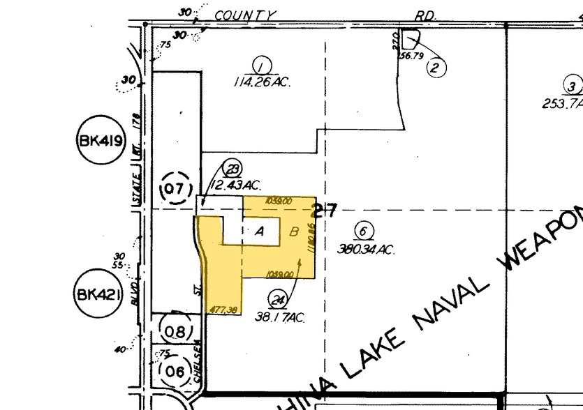 Chelsea St, Ridgecrest, CA à vendre - Plan cadastral - Image 2 de 2