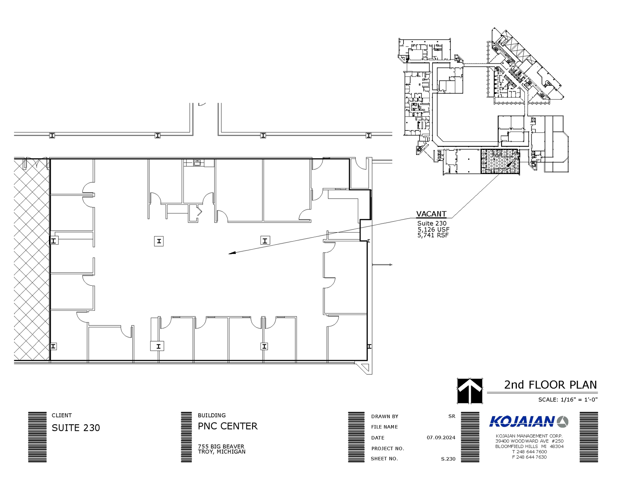 755 W Big Beaver Rd, Troy, MI for lease Floor Plan- Image 1 of 1