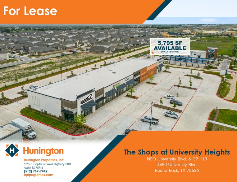4450 University Blvd, Round Rock, TX à louer - Photo du bâtiment - Image 1 de 1