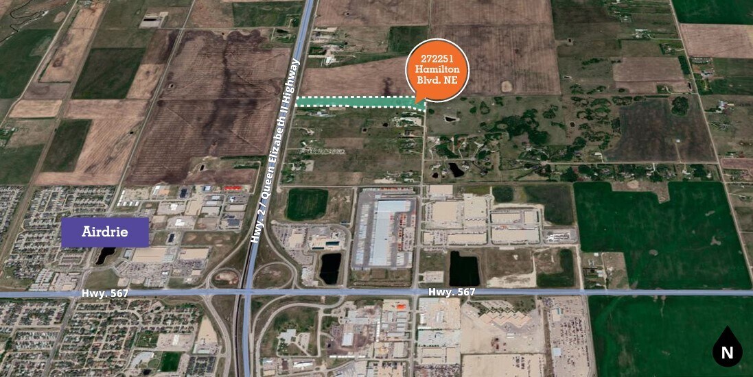 272251 Rge Rd 292 NE, Airdrie, AB for sale Aerial- Image 1 of 1