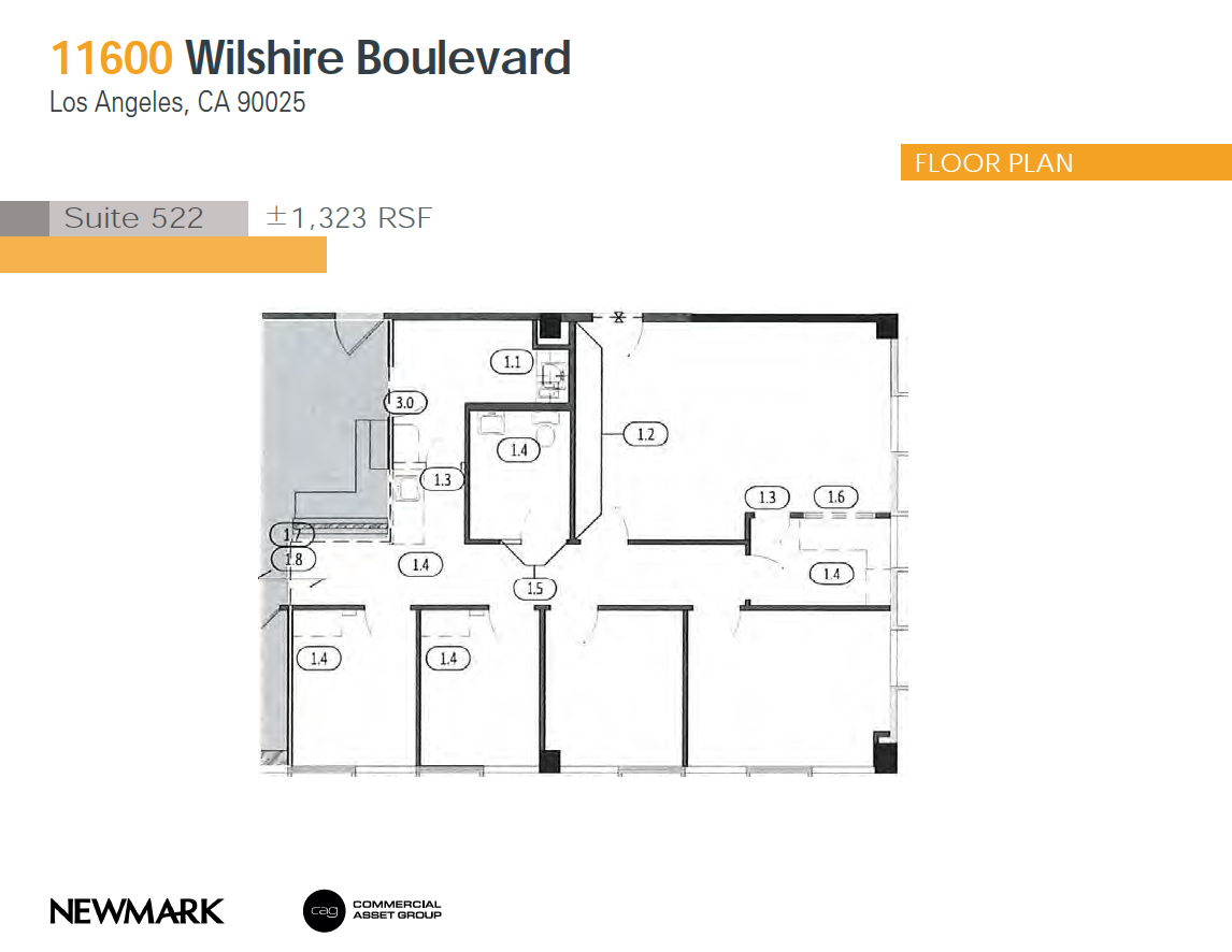 11600 Wilshire Blvd, Los Angeles, CA for lease Floor Plan- Image 1 of 5