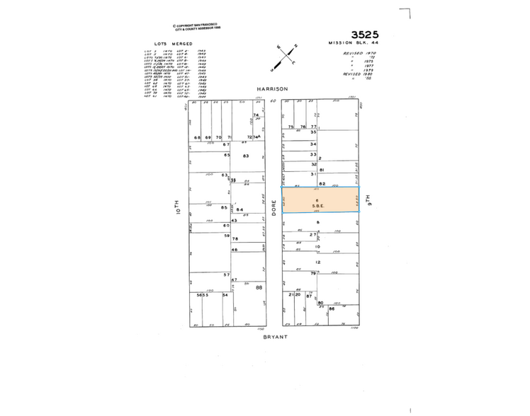 250 Dore St, San Francisco, CA à louer - Plan cadastral - Image 2 de 5
