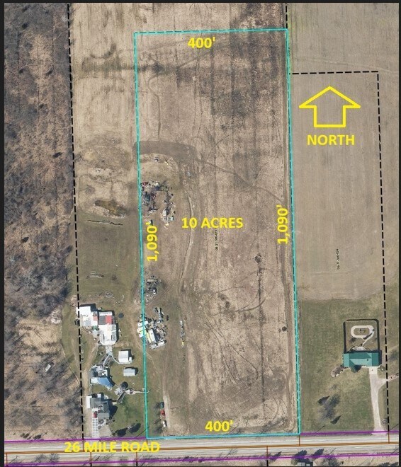 26 Mile Rd, Lenox, MI à vendre Aérien- Image 1 de 2