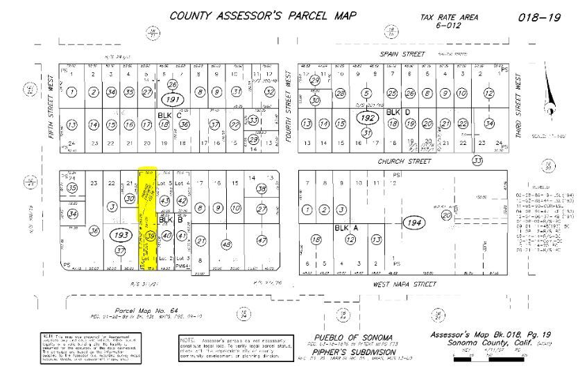 462 W Napa St, Sonoma, CA for sale - Plat Map - Image 3 of 3