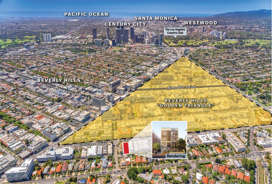 208 N Crescent Dr, Beverly Hills, CA à vendre - Aérien - Image 1 de 7