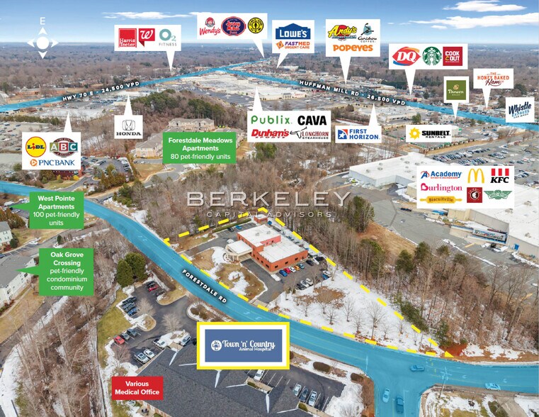 3496 Forestdale Dr, Burlington, NC à vendre - Photo du bâtiment - Image 3 de 6