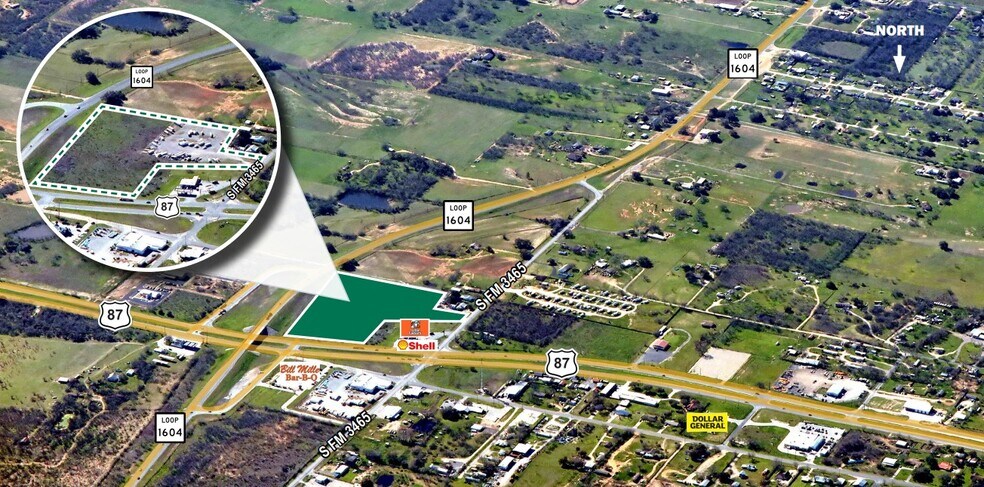 12198 US Highway 87 East At Loop 1604, Adkins, TX à vendre - Photo principale - Image 1 de 4