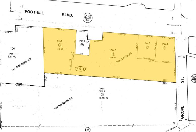 1386-1490 E Foothill Blvd, Upland, CA à louer - Plan cadastral - Image 2 de 9