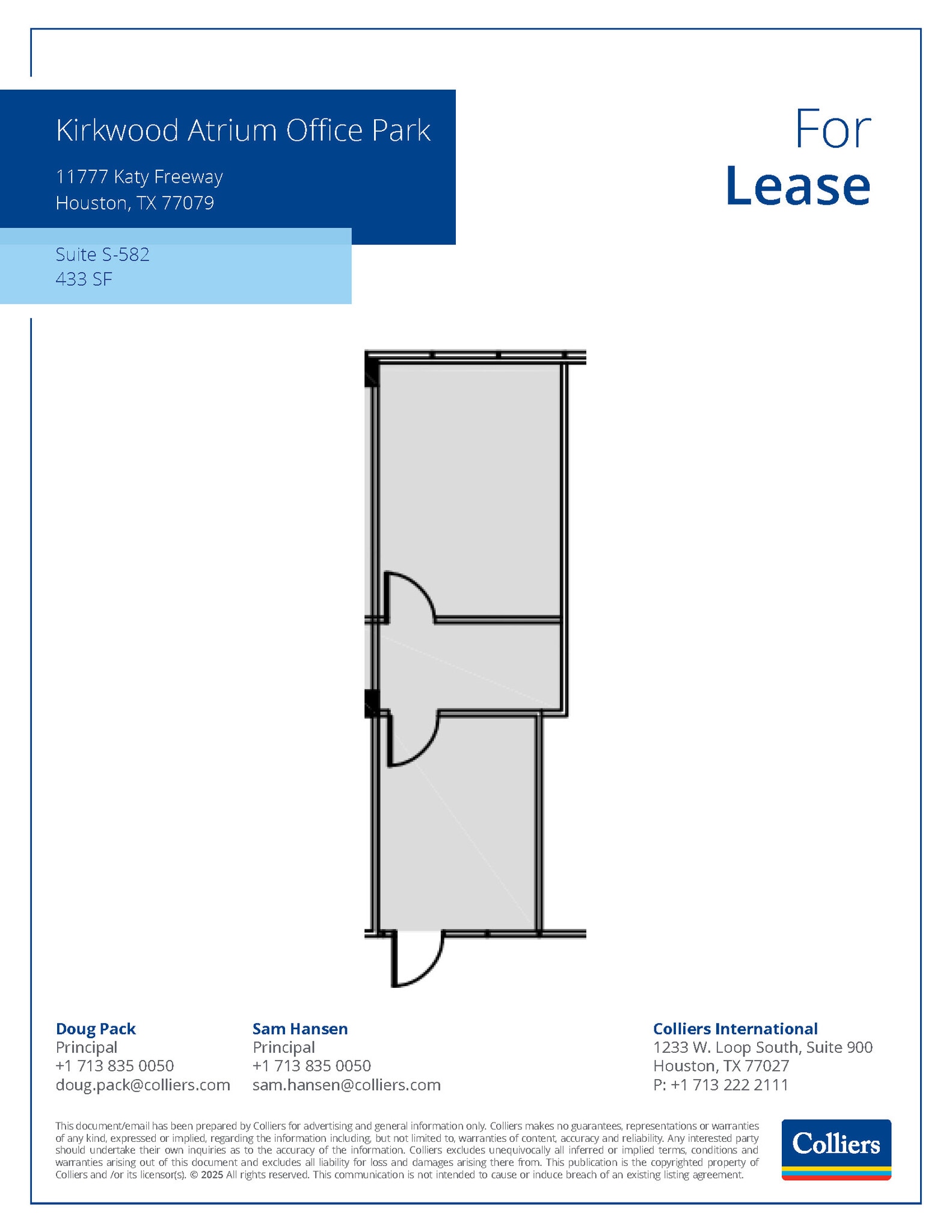11777 Katy Fwy, Houston, TX à louer Plan d’étage- Image 1 de 2
