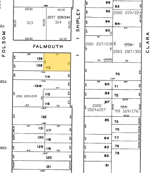 33 Falmouth St, San Francisco, CA for lease - Plat Map - Image 2 of 4