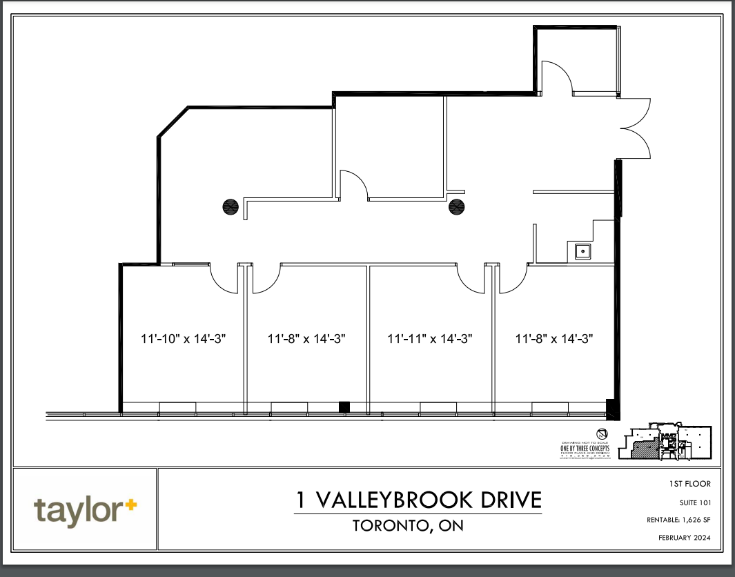 1 Valleybrook Dr, Toronto, ON for lease Floor Plan- Image 1 of 1