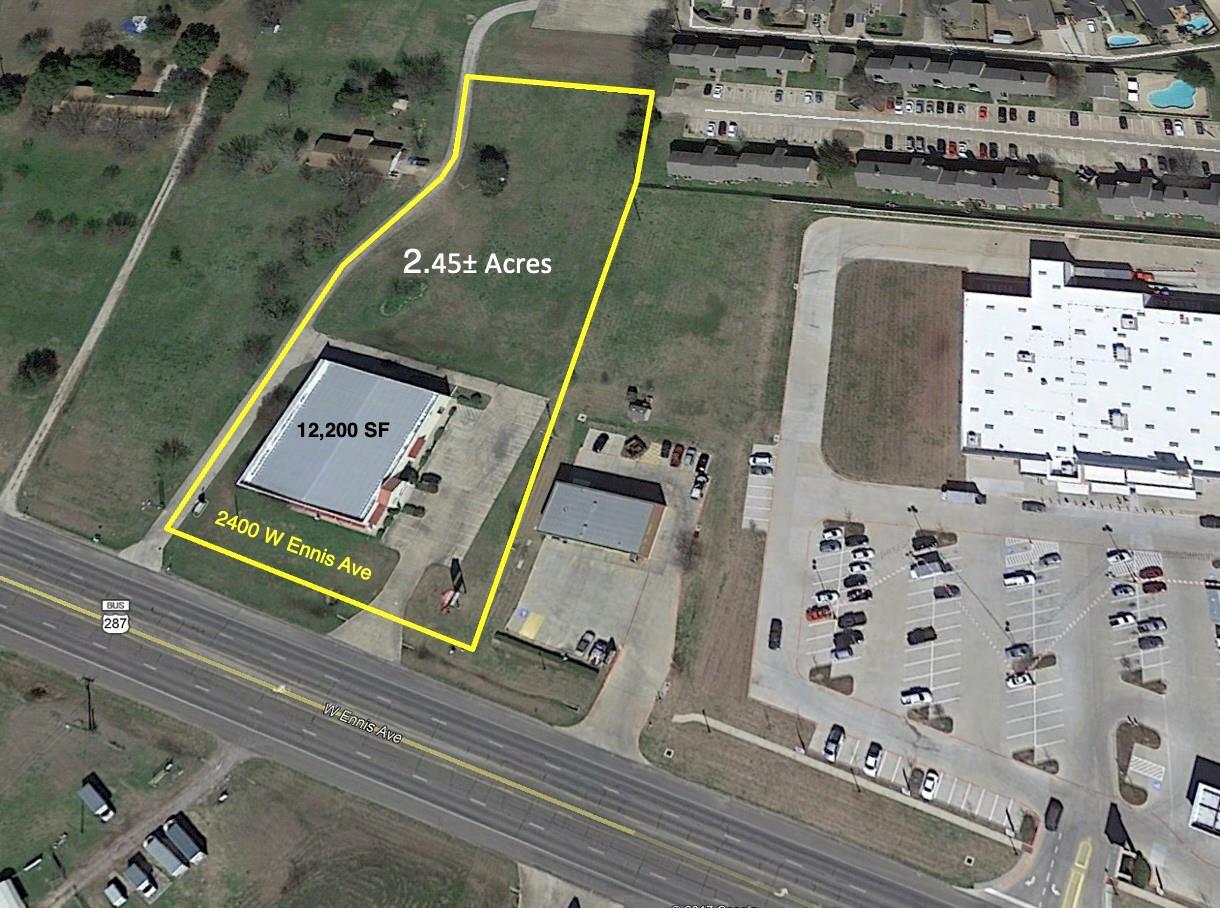 2400 W Ennis Ave, Ennis, TX for lease Aerial- Image 1 of 2
