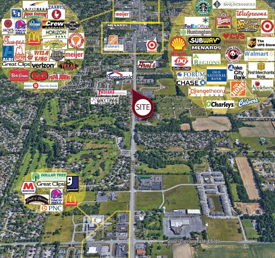 1579 Olive Branch Parke Ln, Greenwood, IN à louer Aérien- Image 1 de 6