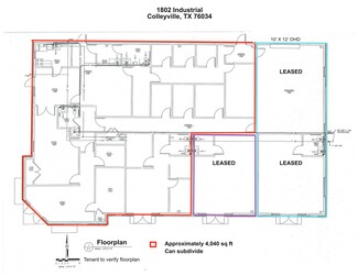 Plus de détails pour 1802 Industrial Blvd, Colleyville, TX - Bureau à louer