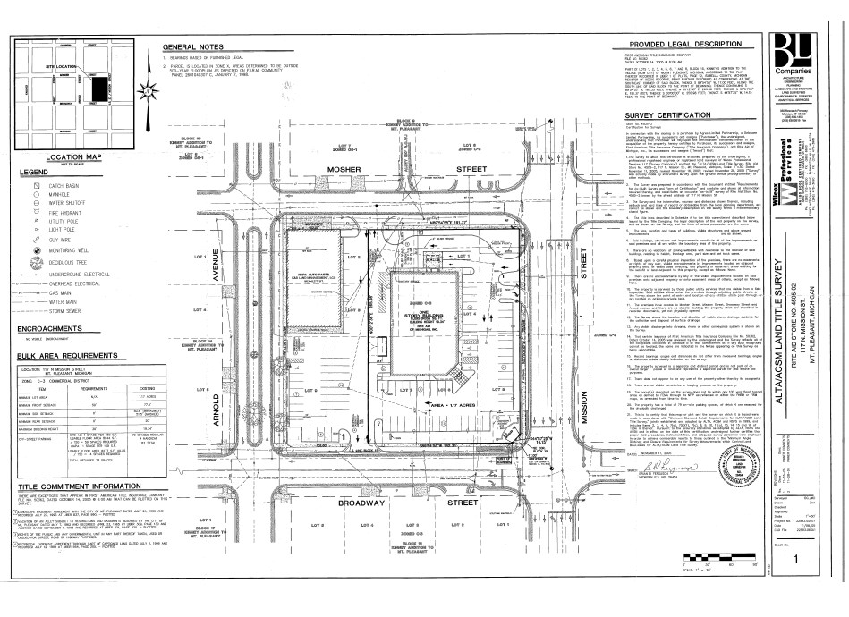117 N Mission St, Mount Pleasant, MI à louer Plan de site- Image 1 de 1