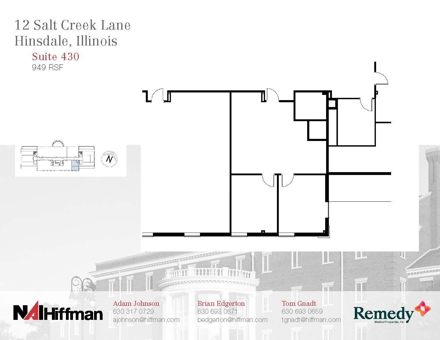 12 Salt Creek Ln, Hinsdale, IL for lease Floor Plan- Image 1 of 4