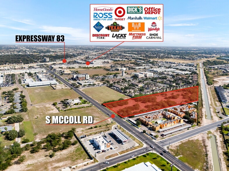8.232 Acre Tract S. McColl Road, McAllen, TX à vendre - Aérien - Image 3 de 7