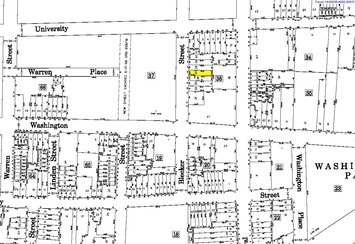 45 Bleeker St, Newark, NJ à vendre Plan cadastral- Image 1 de 1