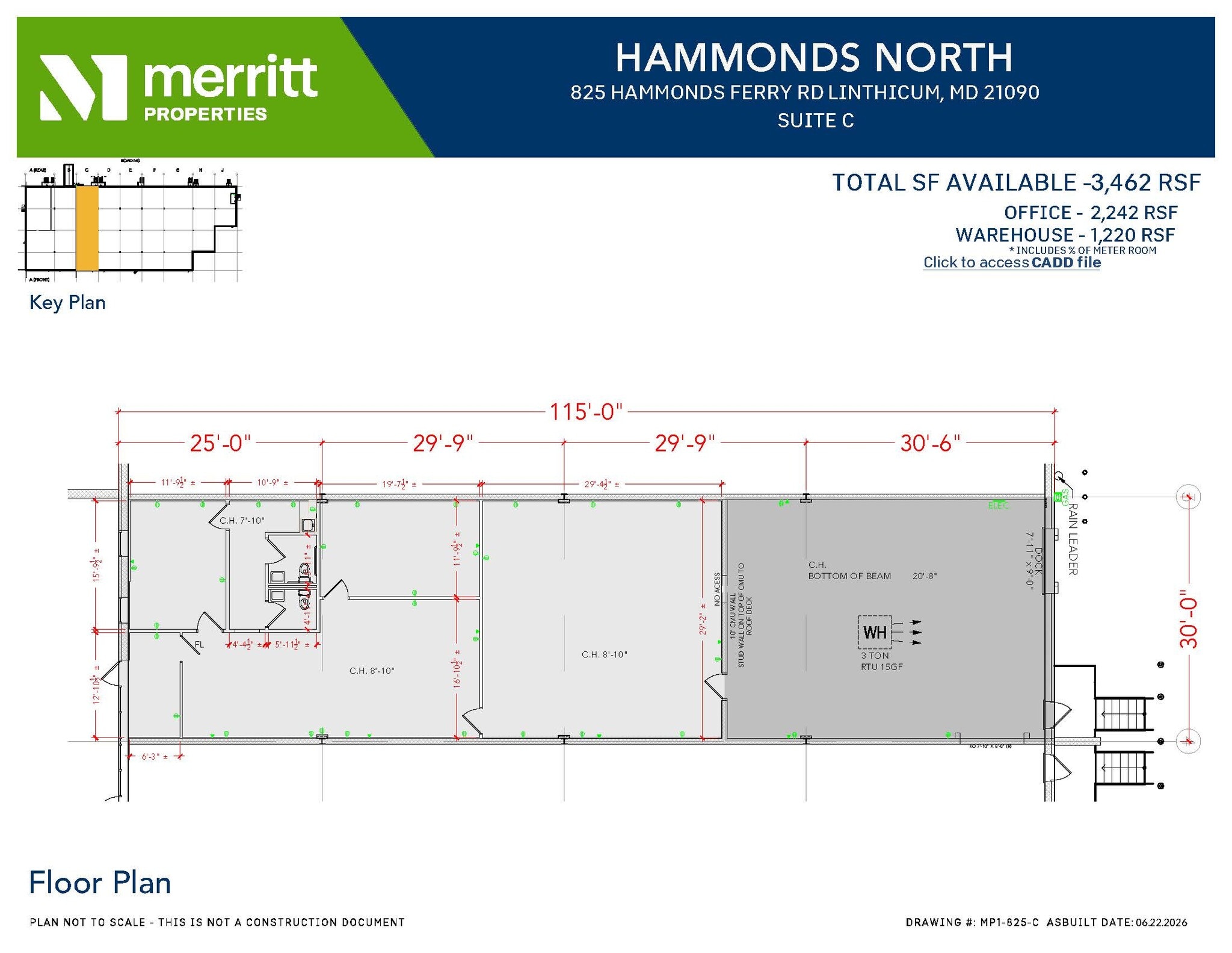 823 Hammonds Ferry Rd, Linthicum, MD à louer Plan d’étage- Image 1 de 1