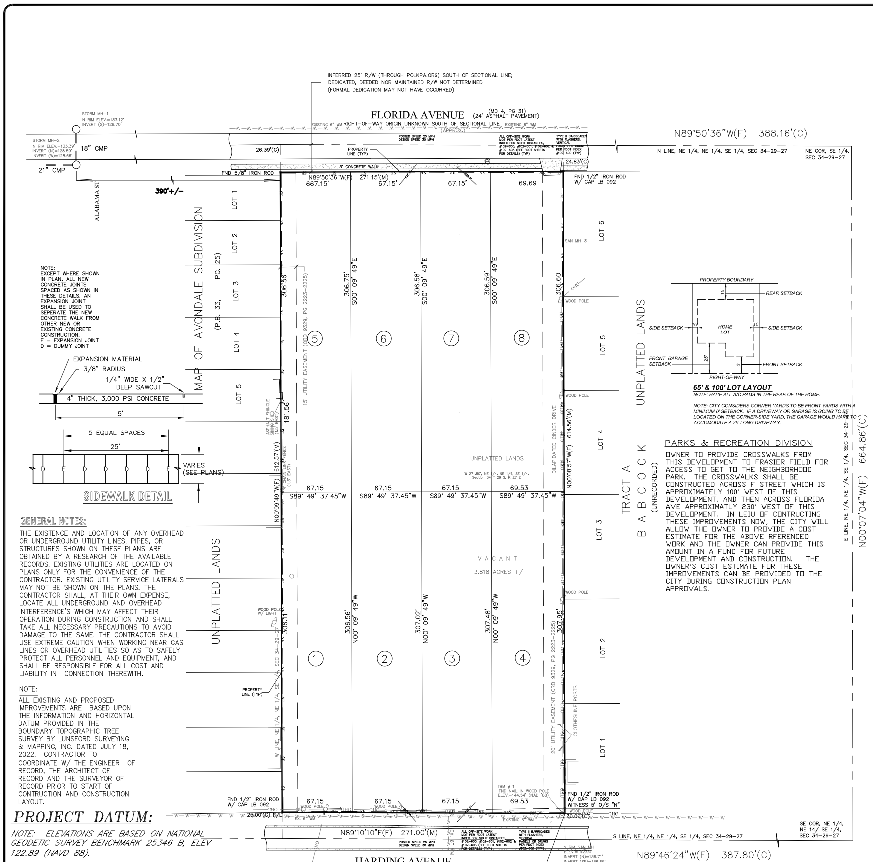 0 Harding, Lake Wales, FL à vendre Plan cadastral- Image 1 de 5