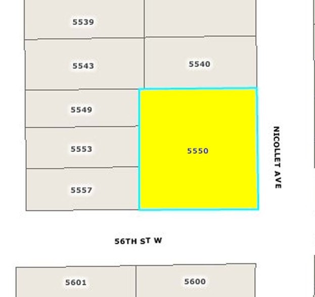 5550 Nicollet Ave, Minneapolis, MN à vendre - Plan cadastral - Image 2 de 3