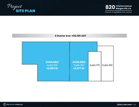 820 E Dunne Ave, Morgan Hill, CA à louer Plan de site- Image 1 de 1