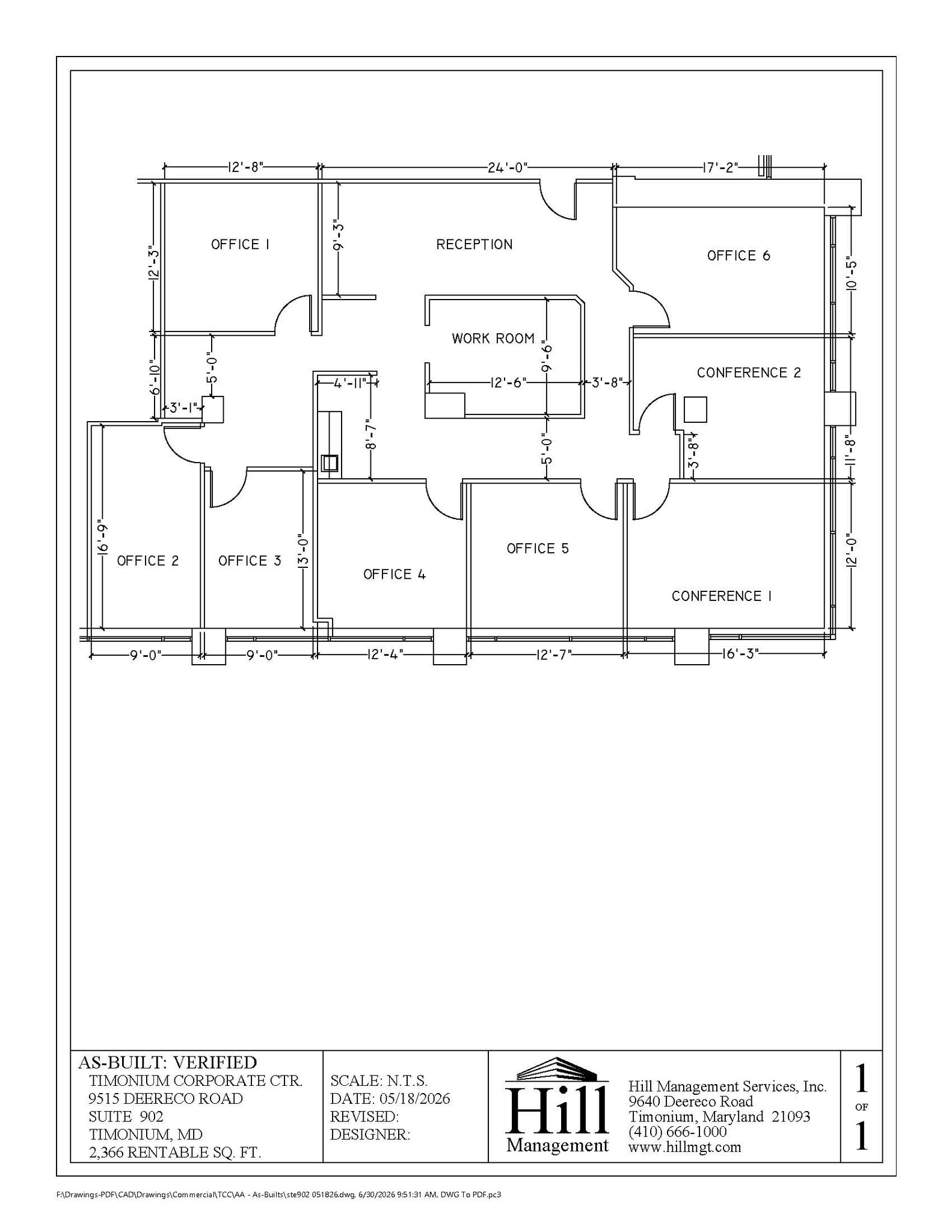 9515 Deereco Rd, Timonium, MD for lease Floor Plan- Image 1 of 1