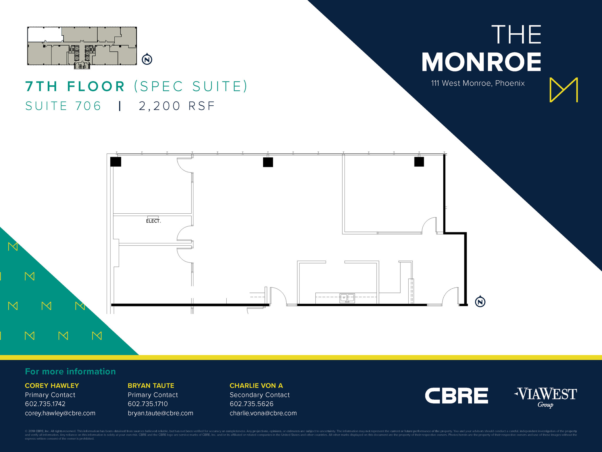 111 W Monroe St, Phoenix, AZ à vendre Plan d  tage- Image 1 de 1