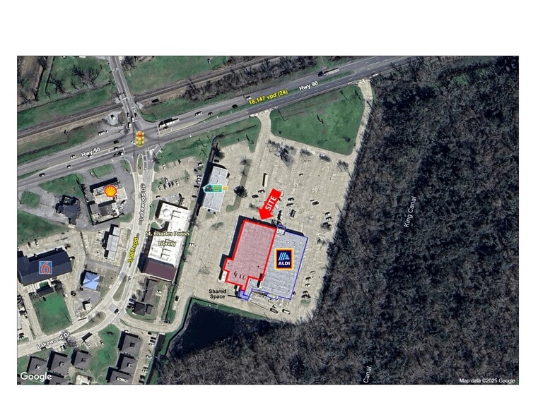 12125 Highway 90, Luling, LA for lease - Aerial - Image 3 of 3