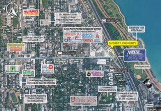 1400 E 47th St, Chicago, IL - Aérien Vue de la carte
