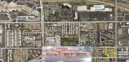 4101 N 1st Ave, Tucson, AZ - AERIAL  map view