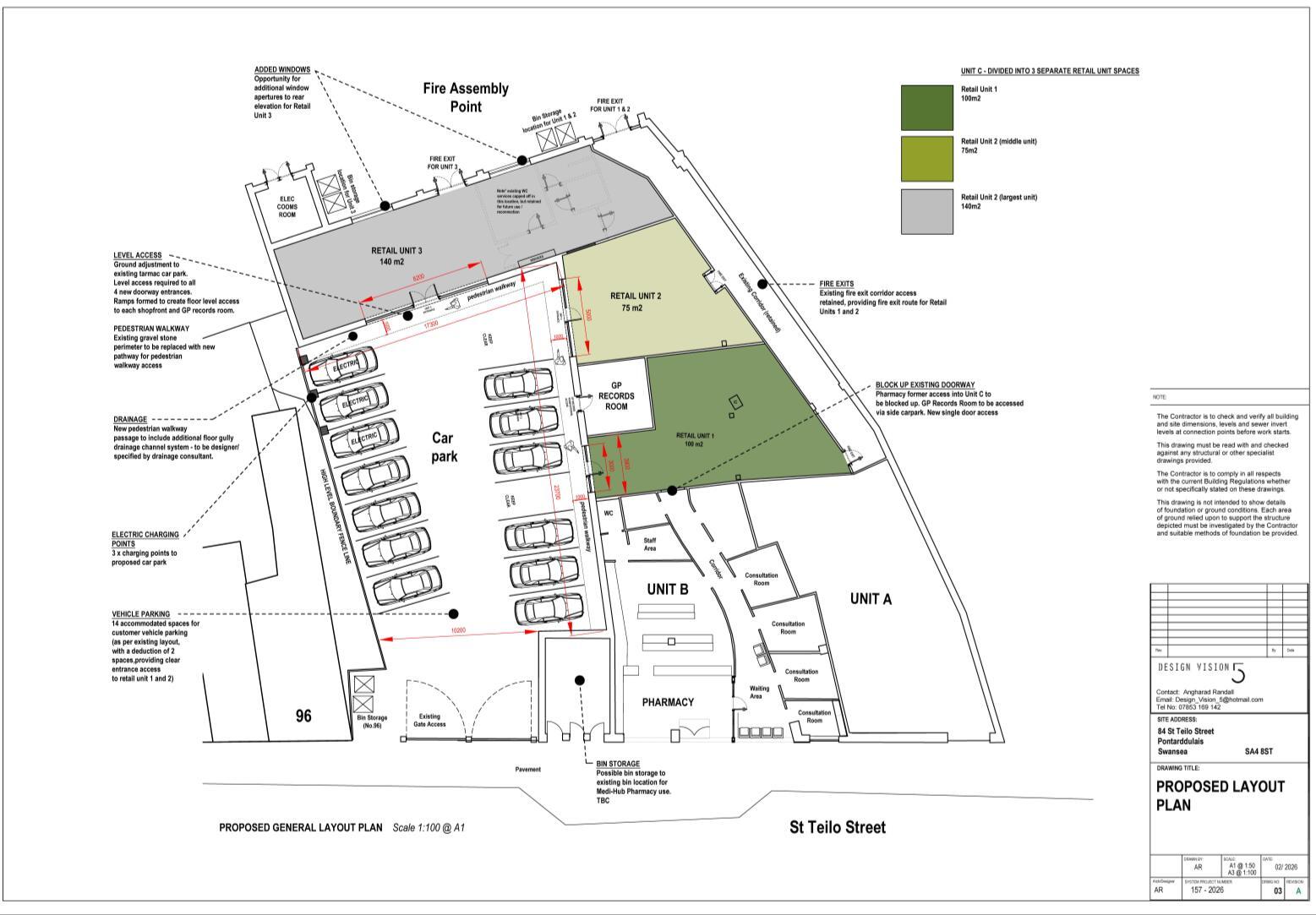 94 St. Teilo St, Pontarddulais à louer Plan de site- Image 1 de 2