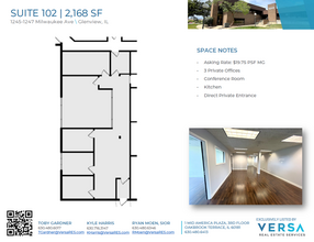 1245-1247 Milwaukee Ave, Glenview, IL à louer Plan d  tage- Image 2 de 2