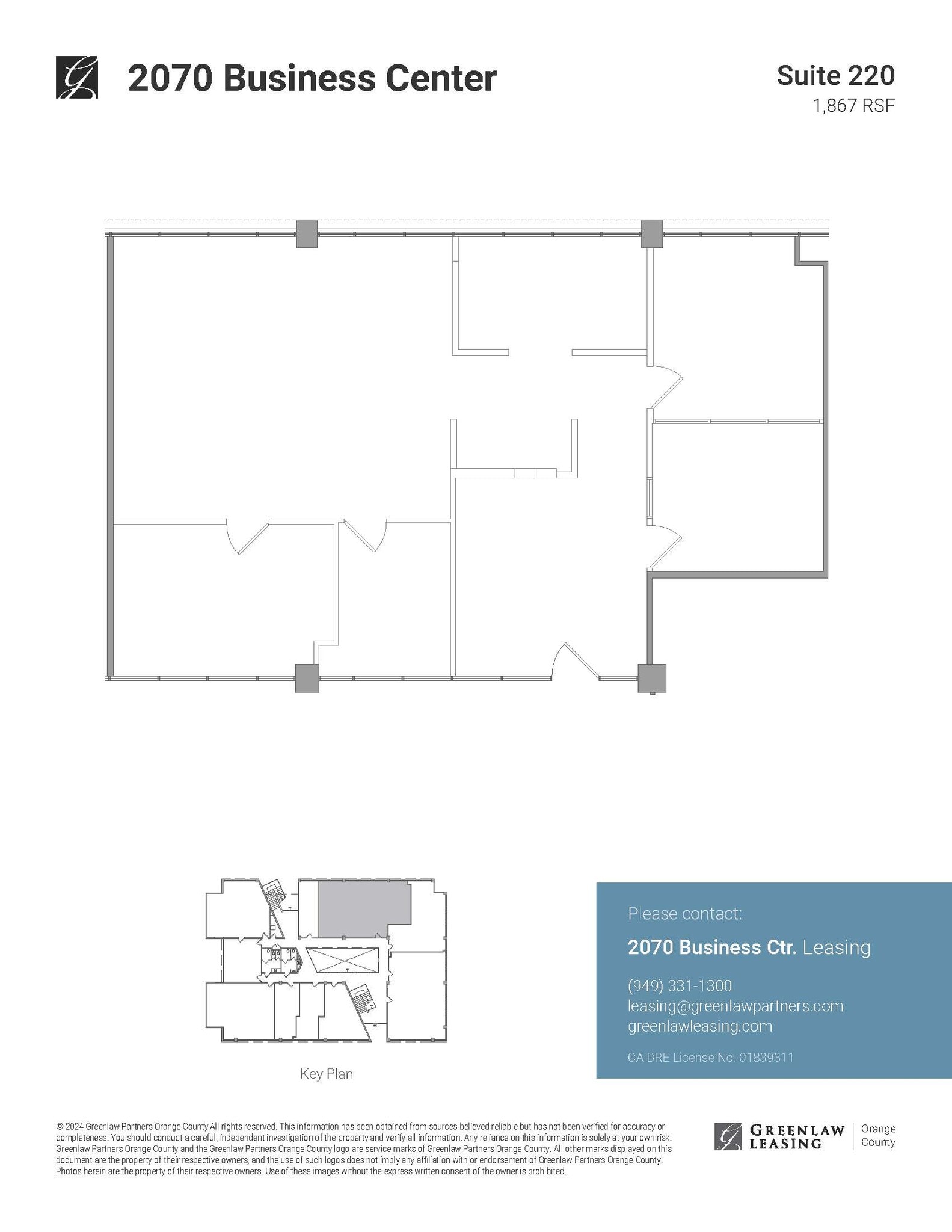 2062 Business Center Dr, Irvine, CA à louer Plan d’étage- Image 1 de 1