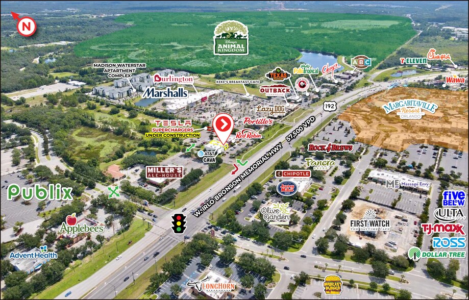 8085 W Irlo Bronson Memorial Hwy, Kissimmee, FL à louer - Aérien - Image 3 de 6