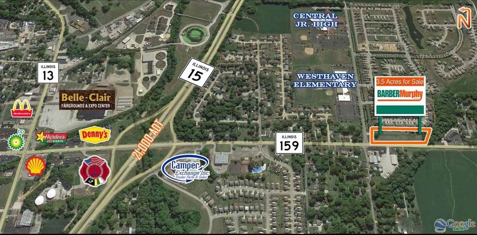 S Illinois St, Belleville, IL à vendre - Aérien - Image 2 de 2