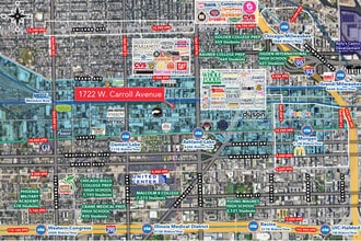 1722 W Carroll Ave, Chicago, IL - AÉRIEN  Vue de la carte