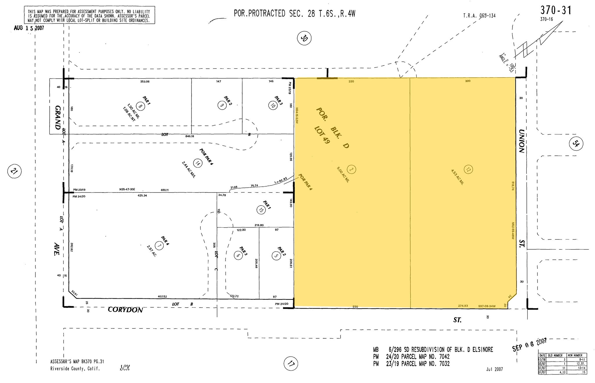 32767 Corydon Rd, Lake Elsinore, CA à vendre Plan cadastral- Image 1 de 2