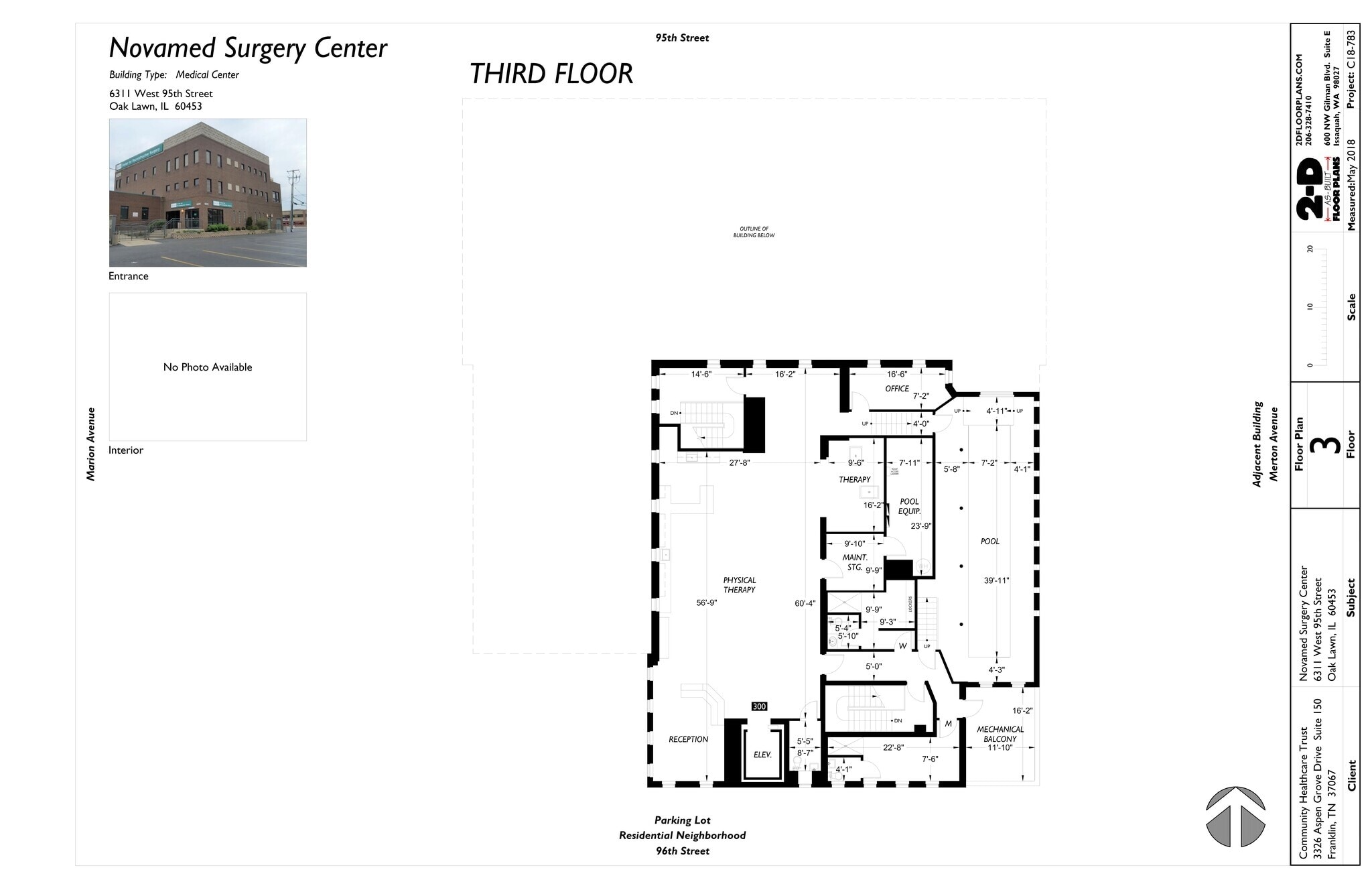 6309-6313 W 95th St, Oak Lawn, IL for lease Floor Plan- Image 1 of 3