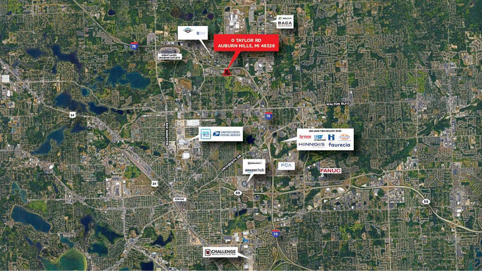 0 Taylor Rd, Auburn Hills, MI à vendre - Aérien - Image 1 de 2