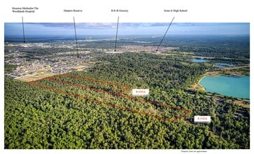 53.8 Acres off Hwy 242, Conroe, TX - AERIAL  map view