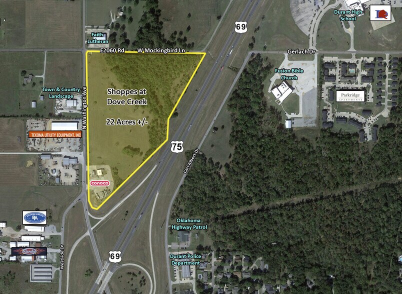 3302 N Washington Ave, Durant, OK for lease - Aerial - Image 1 of 5