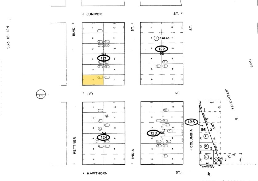 800 W Ivy St, San Diego, CA for lease - Plat Map - Image 2 of 27