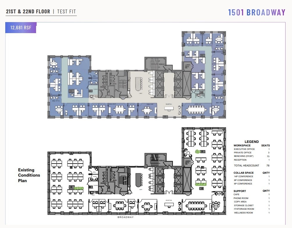 1501 Broadway, New York, NY à louer Plan d’étage- Image 1 de 6