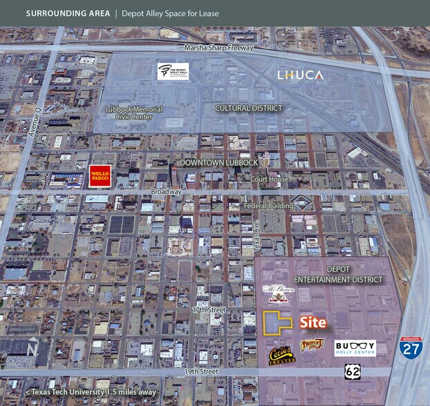 1701-1717 Texas Ave, Lubbock, TX à louer - Aérien - Image 3 de 3