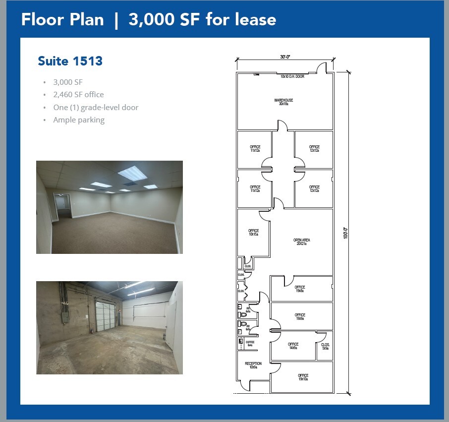 1509-1521 Central Park Dr, Hurst, TX à louer Plan d’étage- Image 1 de 1